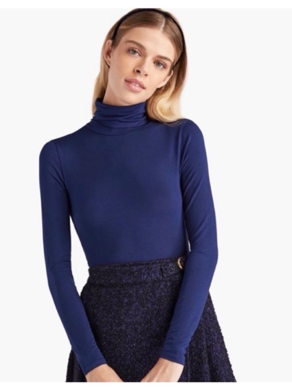 Hill House Navy Blue Long-Sleeve Turtleneck